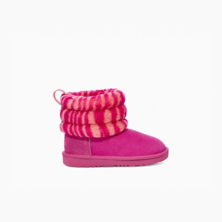 UGG Fluff Mini Quilted Zebra Rose Boots for Toddlers (GCLF48731)